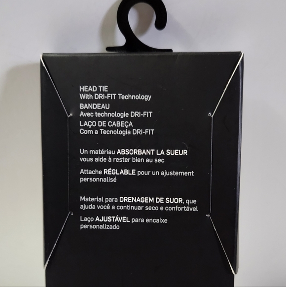 Nwt Nike Dry Dri-Fit White Head Tie Unisex - Picture 6 of 10